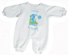 61413X - Baby Boy's 1st Birthday Fleece Romper